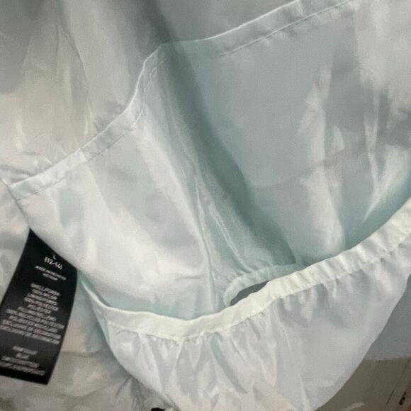 Swiss Tech Ice Blue Size Large 12 14 Long Puffer Jacket Coat Full Zip Hooded - Picture 8 of 8